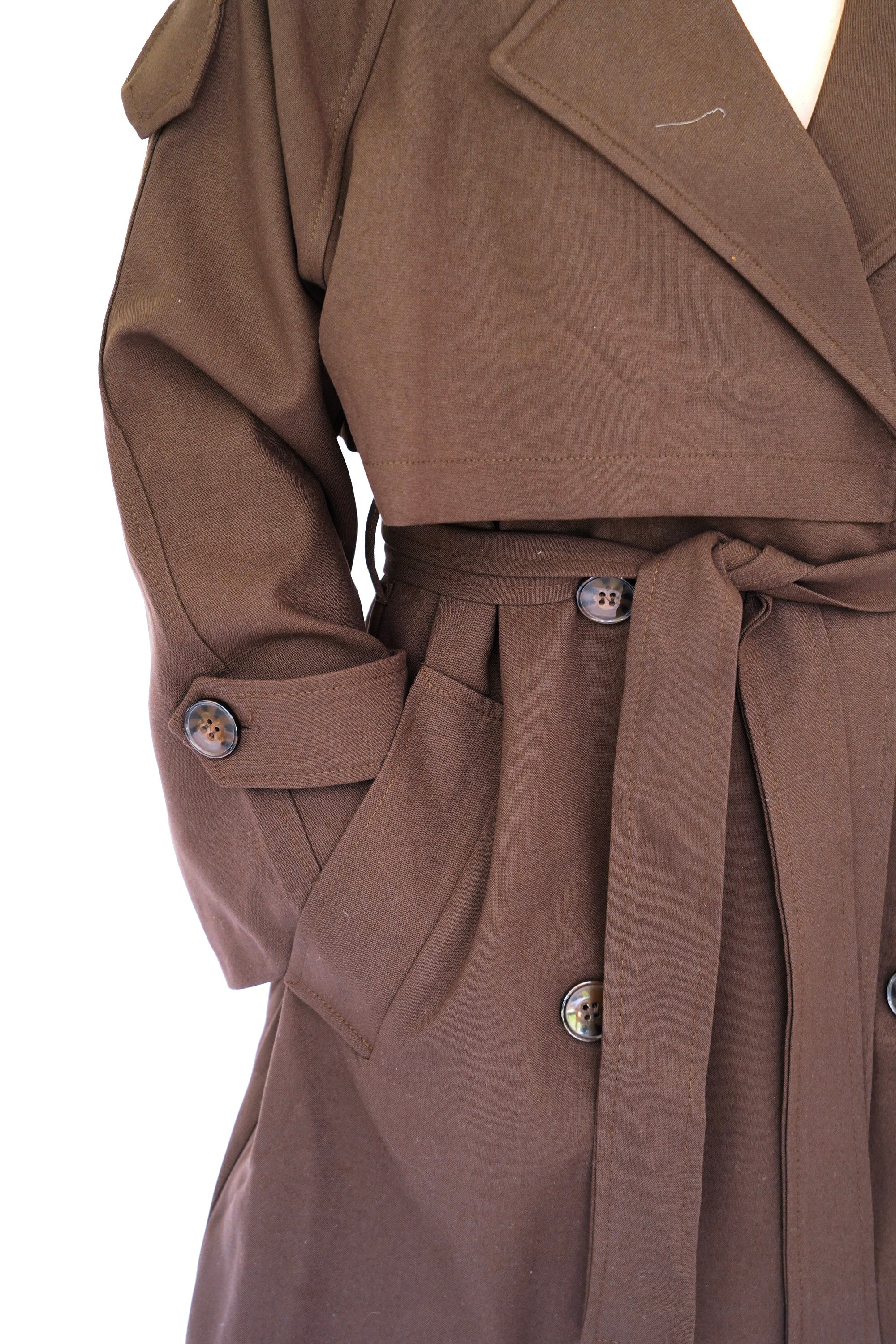 Abrigo trench chocolate