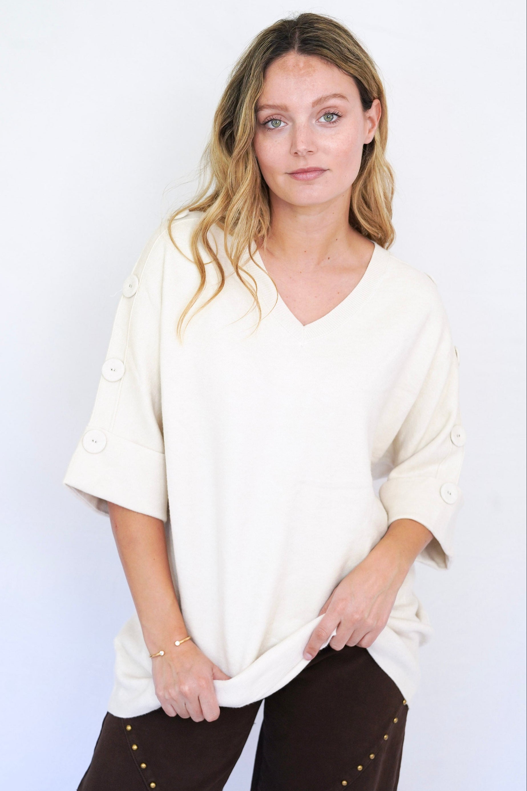 Chaleco v-neck blanco