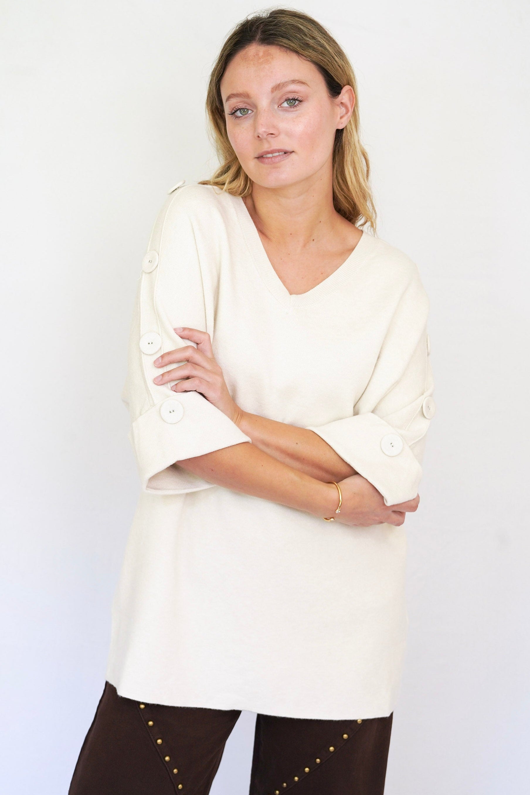 Chaleco v-neck blanco