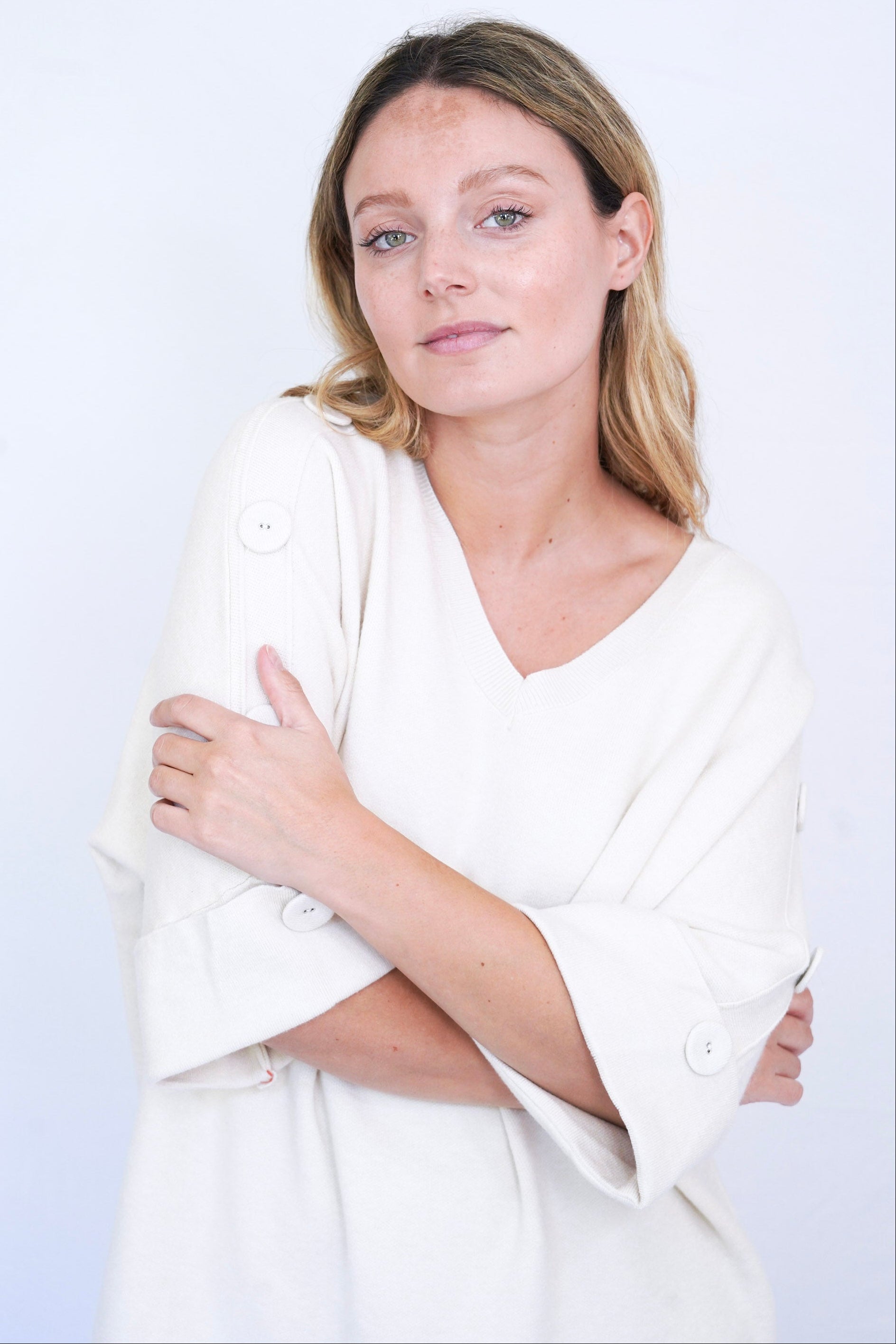 Chaleco v-neck blanco