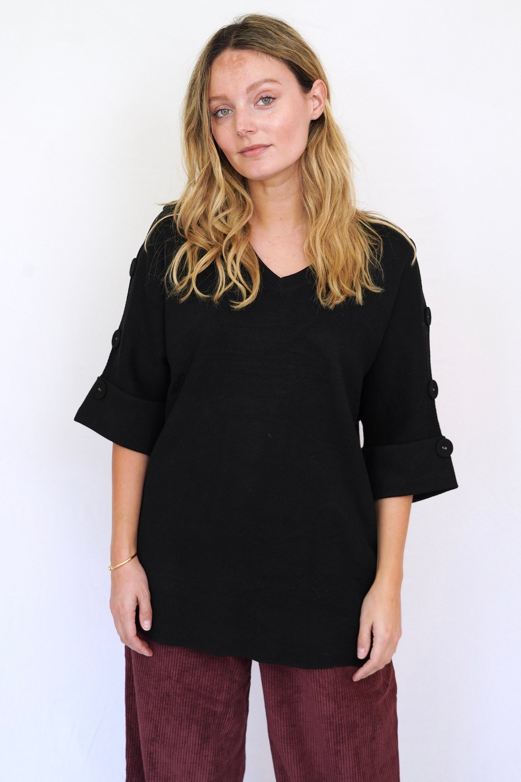 Chaleco v-neck negro