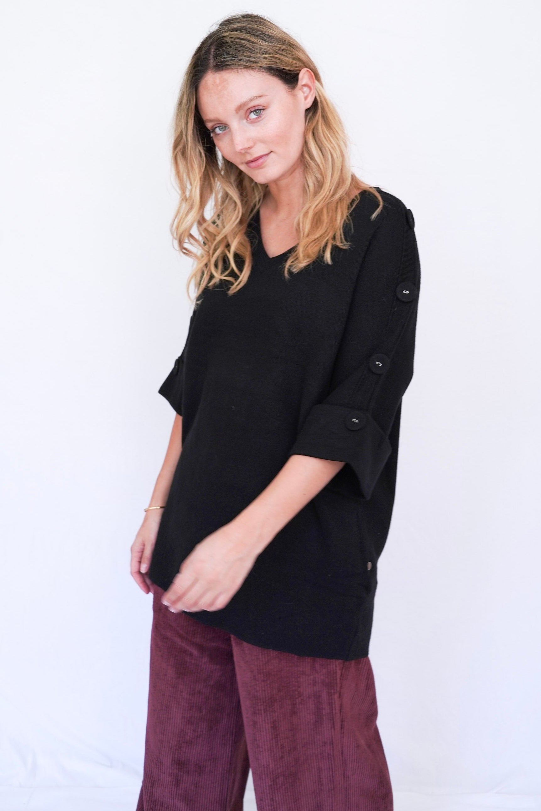 Chaleco v-neck negro