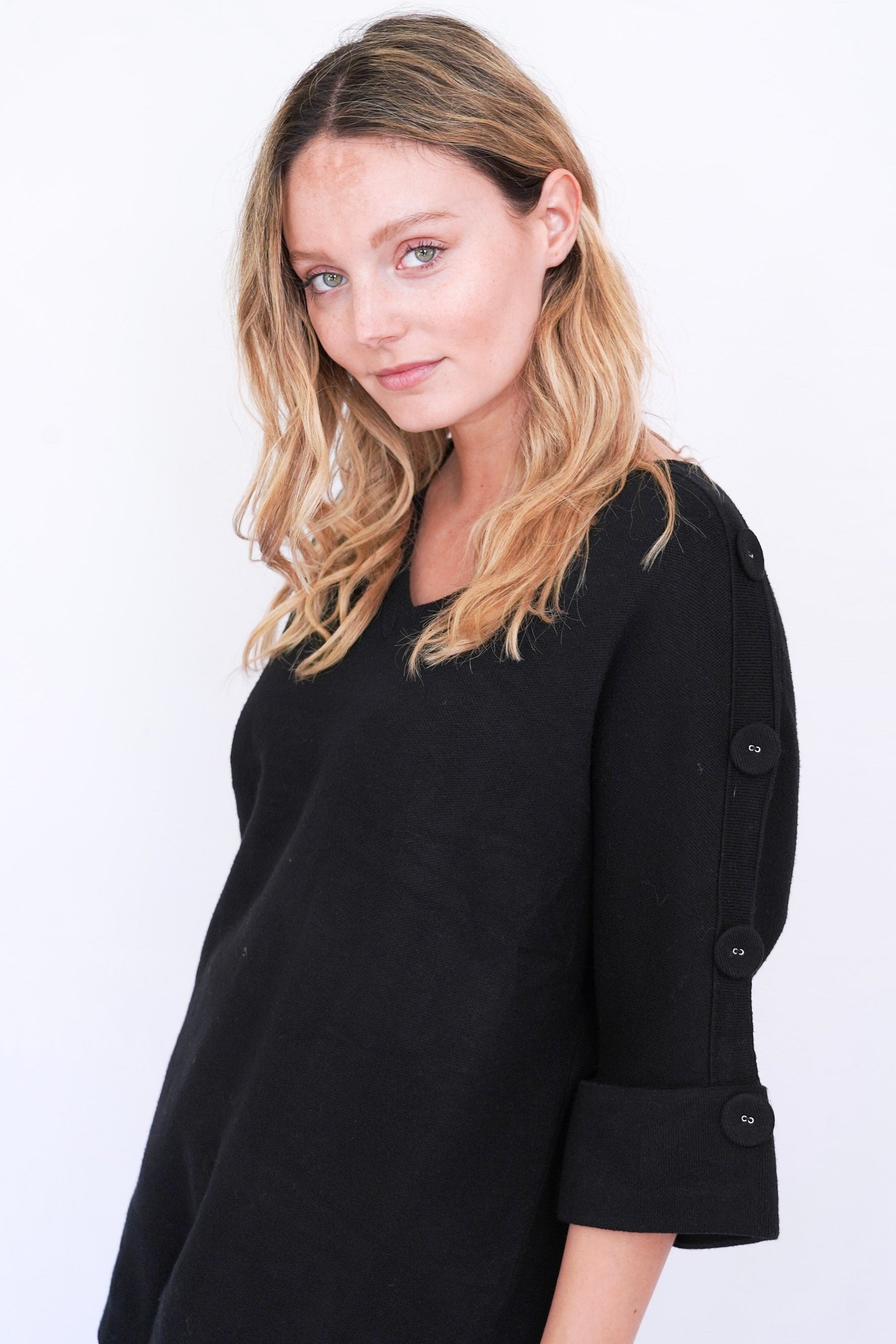 Chaleco v-neck negro