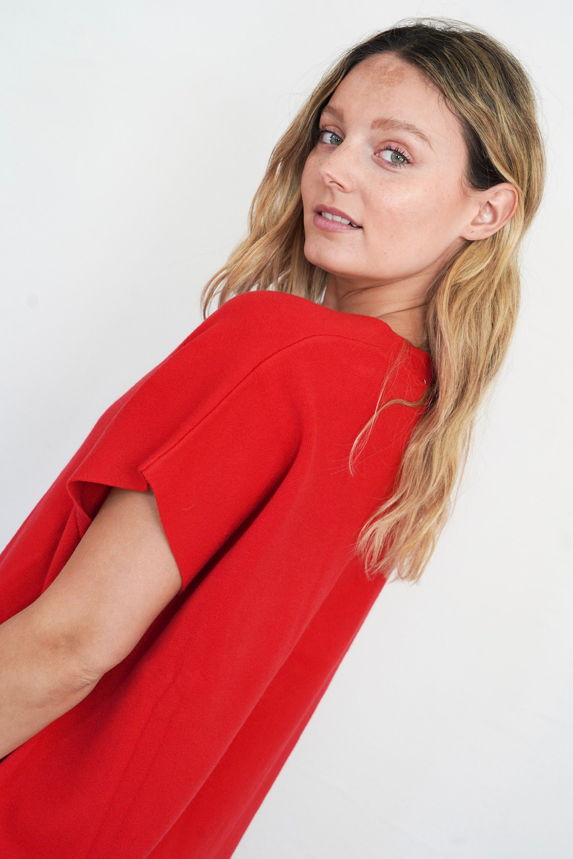 Chaleco cardigan rojo