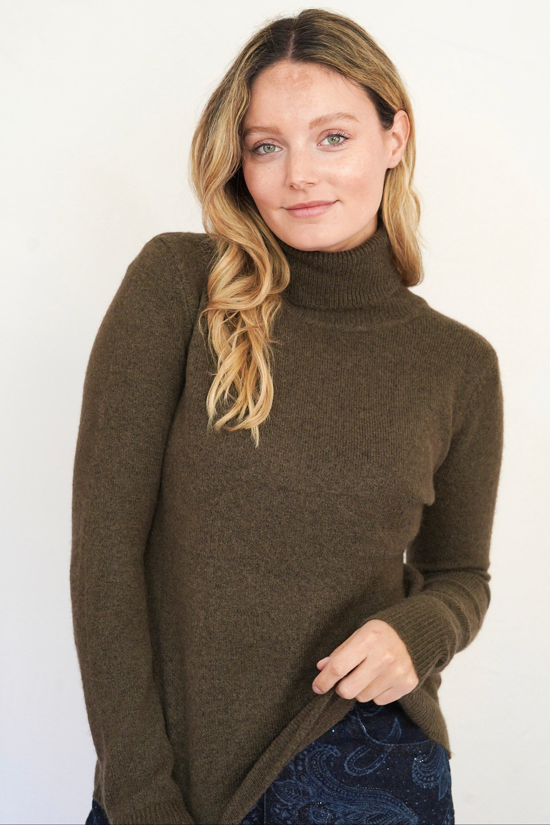 Chaleco lana turtleneck chocolate