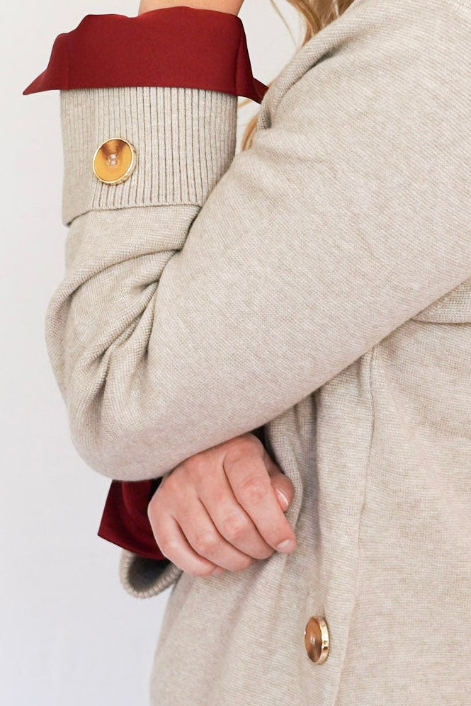 Chaleco crew-neck taupé