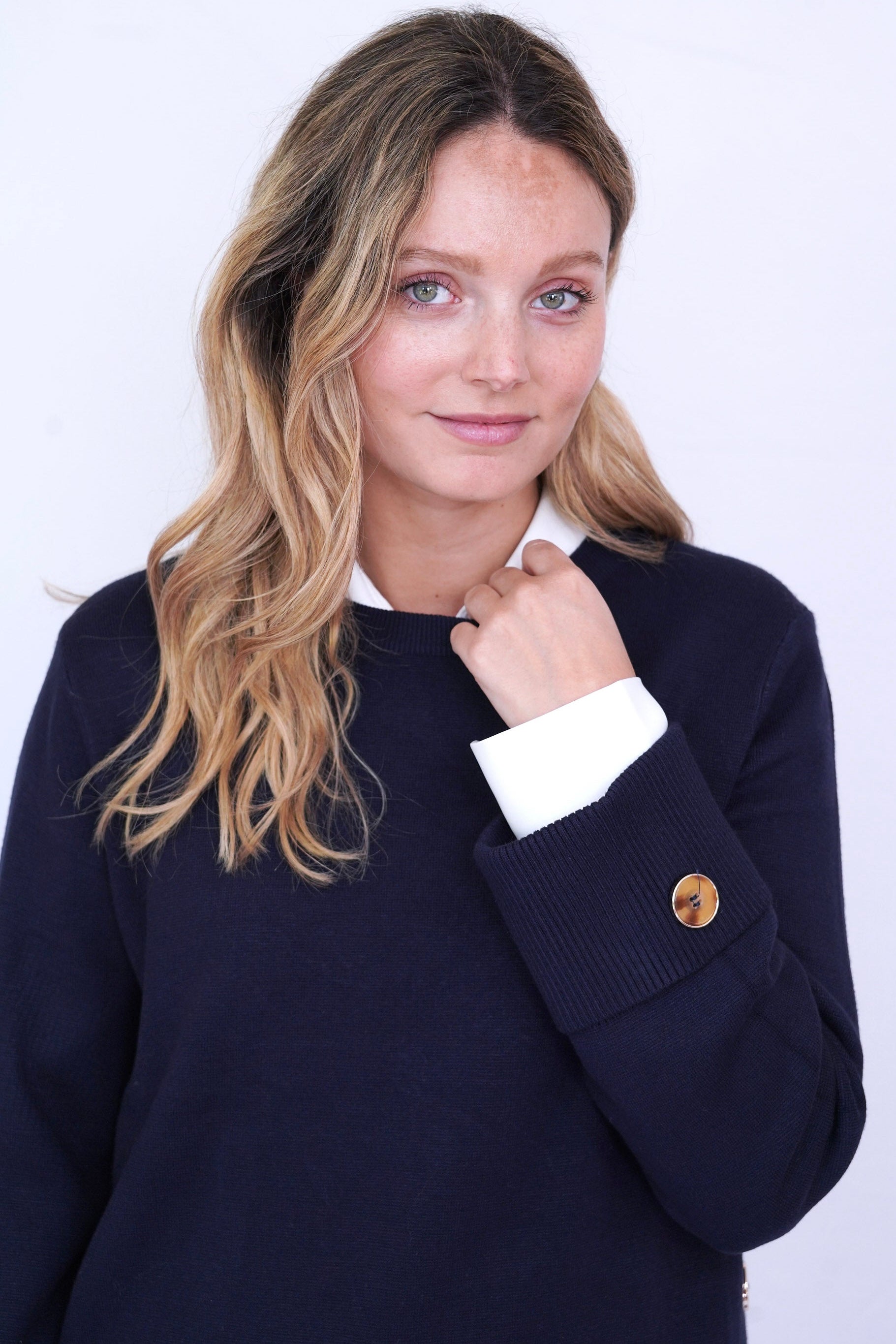 Chaleco crew-neck azul marino