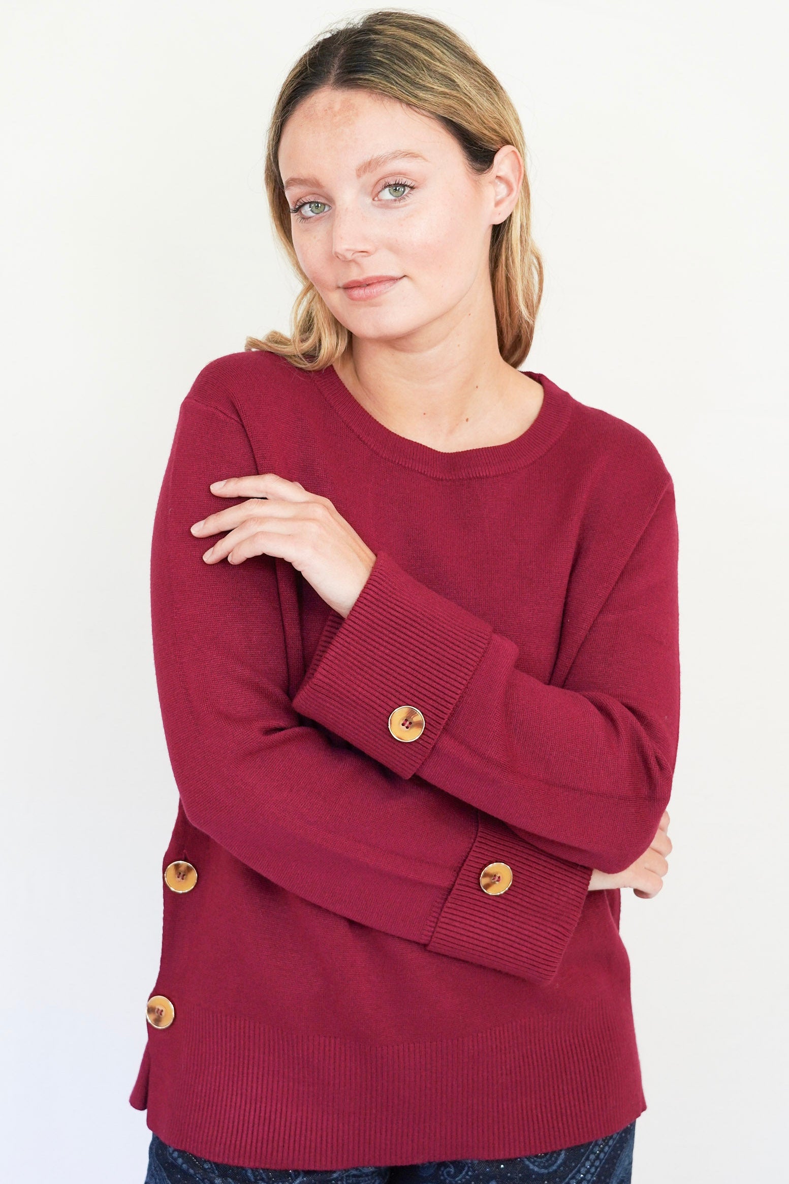 Chaleco crew-neck burgundy