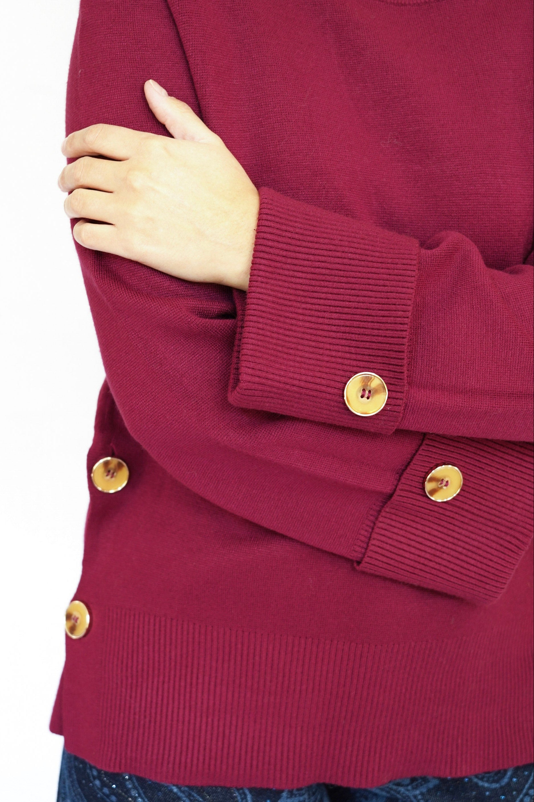Chaleco crew-neck burgundy