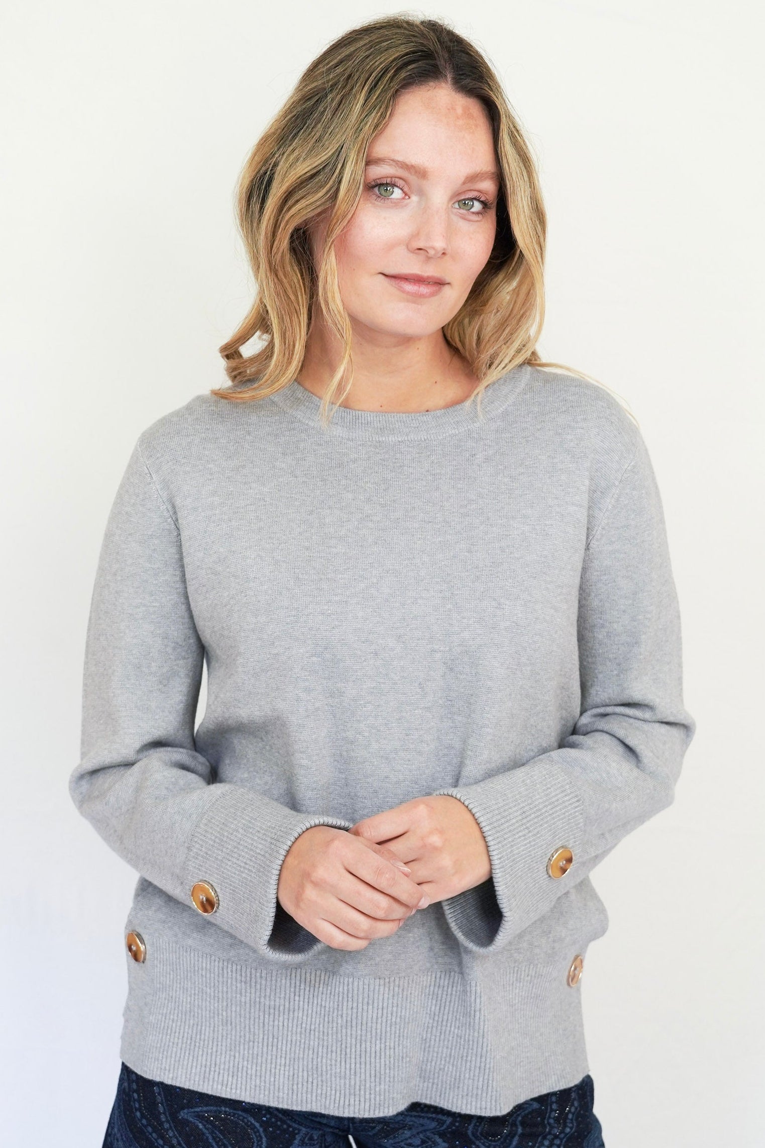 Chaleco crew-neck gris